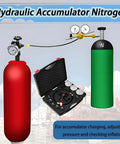 7 In 1 Hydraulic Nitrogen Pressure Test Kit With Accumulator Charging System, includes charge kit, valves, 3 gauges and case
