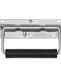 RH-0532F-A Spring Loaded Surface Mount Handle With Rubber Grip In Bright Zinc Finish, durable aluminum, 5 mounting holes