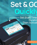 Close-up of pool pump control panel showing settings for Self Priming Pool Pump With High Flow For In Ground And Above Ground Pools 1.5HP 7350 GPH
