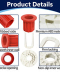 Heavy Duty Washer Basket Driven Hub Kit And Bushing Set with red ribbed side, smooth wall, precise opening details