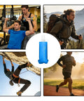 Foldable Water Bottle Soft Portable Leakproof Folding Pouch For Active Mobility Flexible Beverage Sac with Carabiner in use