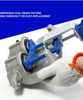 Dual Piston Brake Caliper Compressor Tool For Automotive Brake Pad Replacement with Easy One Hand Squeeze compressing pistons