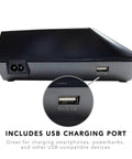 Close-up of USB port on 2 In 1 Fast Drone Battery Balance Charger For Yuneec H520E And H3 Batteries And Transmitter