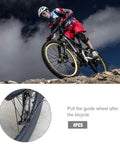 Cyclist on mountain bike with 4X 10T Bicycle Gear Mech Pulley Jockey Wheel Kit Universal for 5,6,7,8 Speed Derailleur in action