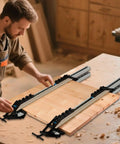 Heavy Duty Four Way Pressure Panel Clamps Deliver Boss Level Grip For No Sweat Setup On Any Woodworking Project Keeping Tabletop Seam Gluing Hella Secure Always 2 Pack used to secure wood joints.