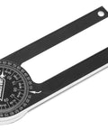 Pro Level 7.25 Inch Miter Saw Protractor CNC Machined Aluminum Alloy with laser engraved scale and smooth swivel action.