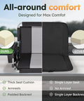 Two Pack Folding Stadium Seats With Cushions, Bleacher Chairs With Cup Holder And Mesh Bag, compared to single seat.