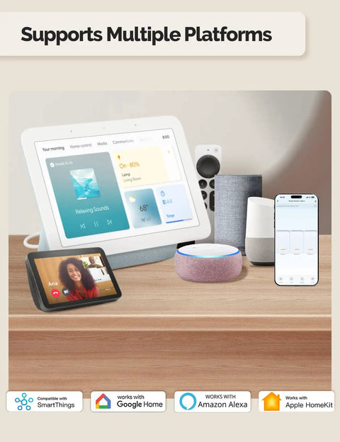 3 Way Smart Light Switch 2.4GHz WiFi That Plays Nice With Alexa And Google Home Neutral Wire Required White Finish 4 Pack