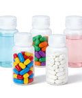 2 Oz Wide Mouth Lab Reagent Bottle Set Translucent HDPE Leak Proof Seal And Cap Durable Plastic Sample Bottle For Pills And Water Secure Storage For Lab Or Home Use 5 Pack with pills