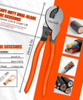 Heavy-duty dual-blade wire scissors for cleaner cuts