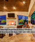 Heavy Duty Par30 Short Neck Flood Bulb Cranks Out A Bold 1000 Lumens Of Smooth 3000k Warm White Glow For Living Rooms And Driveways With Standard E26 Sockets in outdoor setting.