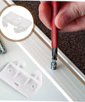 Installation of Plastic Drawer Slide Kit Heavy Duty Rails With Latches For Cabinets And Dressers 12 Piece Replacement Set