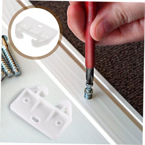 Installation of Plastic Drawer Slide Kit Heavy Duty Rails With Latches For Cabinets And Dressers 12 Piece Replacement Set