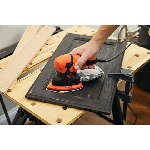 Compact 1.2 Amp Electric Mouse Detail Sander Handy For Tight Spaces With 14,000 Orbits Per Minute sanding cabinet door