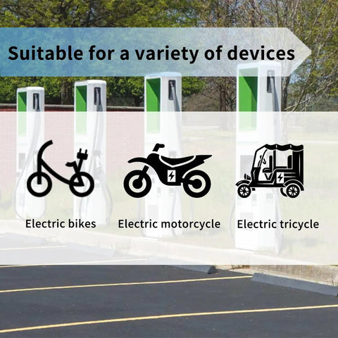 Road Trip Ready J1772 To Nema 5-15 EV Charging Adapter Plug Hooks Your Sweet Ride To Standard Households Outlets for charging electric bikes, motorcycles, and tricycles.