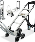 3 In 1 Industrial Convertible Aluminum Hand Truck Dolly Cart With 1000 Lbs Capacity shown in various positions and angles