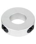 Pack Of 4 Split Shaft Collar Bore 32mm Aluminum Alloy Two Halves Clamping Collar For Shaft 60mm OD 15mm Thick With M6 Set Screws Lightweight Easy Install Corrosion Resistant, side view