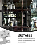 Heavy Duty No Drill Stainless Steel Glass Door Hinge With Adjustable Angle For Frameless Tempered Glass Doors And Display Cabinets Easy Install Smooth Operation Built To Last, stainless steel cabinet hinge shown on glass door