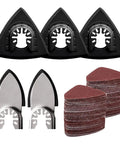 All-In-One Oscillating Tool Sanding Pads Kit With Triangle And Finger Pads, 100-Piece Multitool Sandpaper Pack In Grits 60 80 100 120 240
