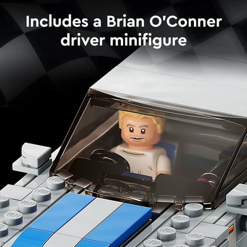 Nissan Skyline GTR R34 Speed Champions Racing Car Kit Inspired By 2 Fast 2 Furious toy with driver minifigure in car cabin
