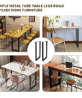 40 Inch Bar Height Table Legs Set Of 2 Built To Last Heavy Duty Metal Rectangular Iron Furniture Legs with adjustable feet in stylish home settings