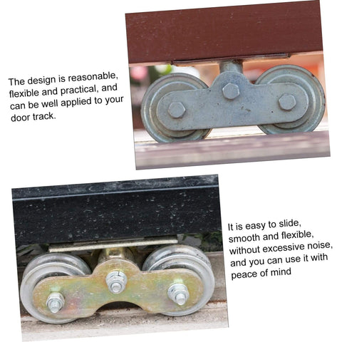 Heavy duty sliding door track roller delivers smooth, whisper-quiet operation for cabinets, shown in use on metal track.