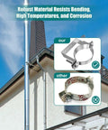 Comparison of sturdy Straight Up Heavy Duty 4 Inch Split Ring Pipe Hanger with rust-resistant steel against inferior model.