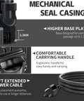 1.6HP Submersible Sump Pump With Float Switch 6000GPH features higher base, ergonomic handle, 16ft power cord