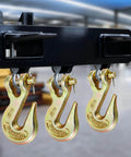 10 Pack Five Sixteenth Inch Clevis Grab Hooks Heavy Duty G70 Forged Steel Chain Hooks With Yellow Chromate Finish 5400 Lbs Capacity