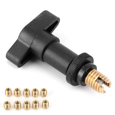 Motorcycle Fairing Insert Repair Kit With Brass Self Tapping Inserts And T Handle Install Tool No Adhesive Needed Tight Fit For Batwing Fairings Easy Plug And Play Bolts And Screws For Quick Fix, brass inserts and T-handle tool