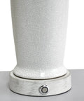 Base detail of 25.75 Inch Farmhouse Ceramic Table Lamps Set Of 2 with 3 Way Dimmable Touch Control