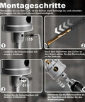 GSTK 14-piece heavy-duty carbide hole saw kit with titanium-plated pilot drills (2 extras) and 2 L-wrenches