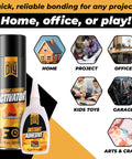 Ultra Strong Instant Glue With Activator Set Pro Grade Two 1.76 Oz And Two 6.76 Fl Oz Activator For Woodworking DIY Repairs image