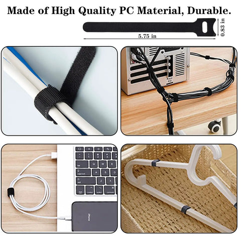 192 Pcs Cable Management Kit With 4 Wire Organizer Sleeves, 11 Cord Holders, ties and clips organizing cables for computer and TV