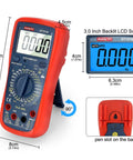 Heavy Duty Automotive Multimeter Featuring True Rms Accuracy And Cat Iii 600V Safety for AC DC voltage testing with LCD screen.