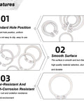 Big Ass 304 Stainless Steel External Circlips Retaining Rings showcasing standard hole position and smooth surface features.