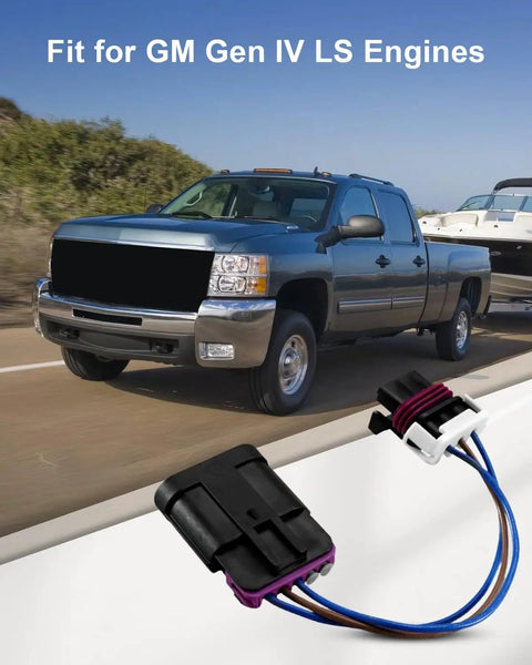 VVT To Non-VVT Camshaft Sensor Adapter For GM Gen 4 LS Engines High-Temp Signal Harness Plug Vibration-Resistant Connector Keeps Accurate Readings Under Heat And Rough Driving, black wire adapter