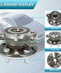 Pair Front Wheel Bearing Hub Assembly 513402 Compatible With Corolla 2019 To 2024, Prius 2016 To 2022, And Prius Prime 2017 To 2022 With ABS