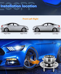 Front Wheel Hub Bearing Set For Dodge Ram 1500 1994 1995 1996 1997 1998 1999 4x4 Without ABS 5-Lug 515006 with installation diagram