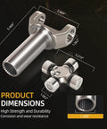 Heavy Duty Transmission Slip Yoke U Joint Kit 2 3 6081X 5 153X Fits 700R4 4L60E 4L60 Turbo Hydromatic Turbo 350 Powerglide Saginaw Muncie Borg Warner T Four Five Ten Jeep Cherokee 4WD, 26/27 spline, 5.469 in
