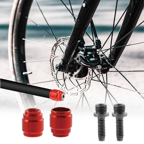 Brake Olive Connecting Insert Kit For SRAM Avid Hydraulic Disc Brake Hose with caliper and bike wheel detail