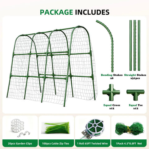 U Shape Cucumber Trellis For Raised Beds Garden Arch Metal Plant Support For Climbing Vines And Vegetables Outdoor Kit