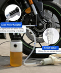 MR CARTOOL brake bleeder kit for motorcycle; 1L bottle with suction hose and magnet mount, leak-proof adapter
