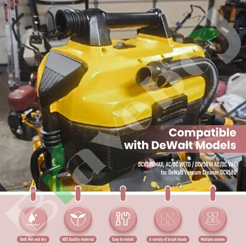 Replacement Hose Assembly And Vacuum Hose Attachment Kit for DCV580 DCV581H Series Vacuums with hose attached to yellow vacuum