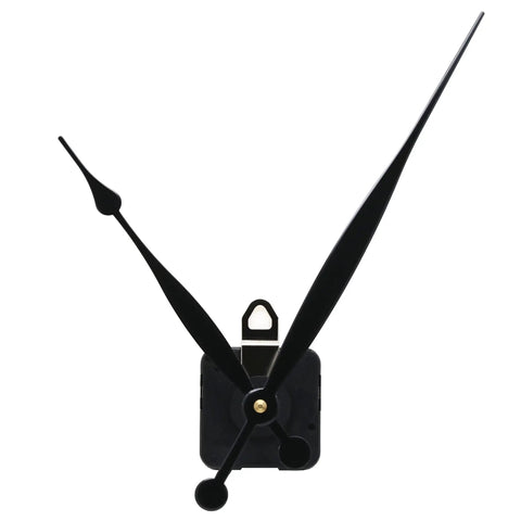 Quartz Wall Clock Movement Replacement Kit Battery Powered With High Torque Drive Long Shaft For Thick Dial Thickness Up To 0.3125 Inches Includes 10.2 Inch Spade Hands DIY Clock Repair Parts Plug And Play Install