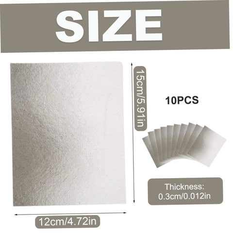 10 Piece Microwave Waveguide Covers Mica Sheets 5.9 By 4.7 Inches Easy To Cut Replacement Heat Insulation For Microwave Ovens