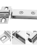 Heavy Duty Stainless Steel Glass Door Pivot Hinge For Shower, Concealed Double-Hole Bath Door Hinge, 304 Stainless, Bright Finish
