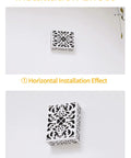 Doorbell Chime Cover Box Only White Wall Mount Door Bell Cover With Wood Piano Finish Decorative Chime Box Standard Size 7.63 x 5.94 Inches shown in horizontal and vertical installation.