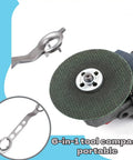 Heavy Duty 2 Piece Angle Grinder Wrench Kit Featuring A Solid Four Prong Flange Spanner For Snappy Wheel Changes And Zero Hassle Grip On Standard Grinders with wrench and disc.