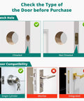 Check door type compatibility for Keyless Entry Door Lock With Fingerprint And Password, Auto Lock, single cylinder shown.